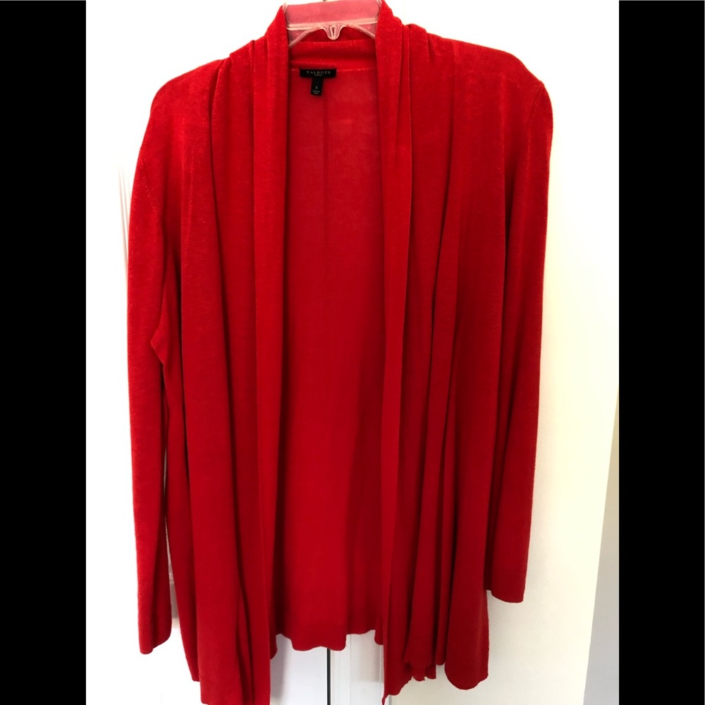 Red cardigan in size X no wear no tear no stain